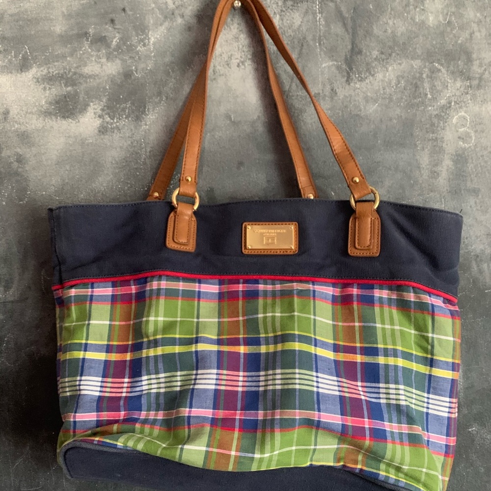 Plaid Striped Tommy Hilfiger Shoulder Bag